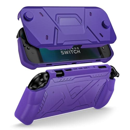 OIVO INDIA Protective Case for Nintendo Switch 2 (2025), PC Front Cover +TPU Soft Back Shell 360° Protection, Anti-Scratch, Ergonomic Grip Design, Compatible with Nintendo Switch 2 2025 - (Purple)