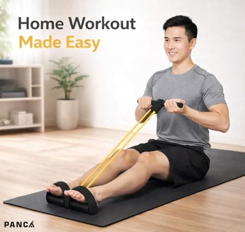 PANCA Tummy Trimmer Resistance Band for Men & Women | Yoga Pedal Puller for Home Gym Exercise | Full Body Workout Equipment for Abs, Legs, Arms, Chest & Fitness Training | Exercise Band 4