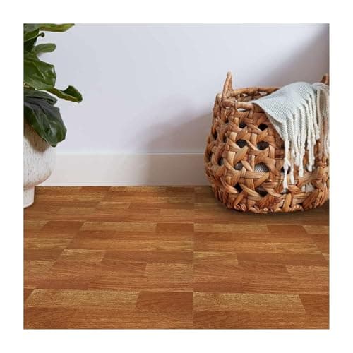 Kayra Decor DIY Peel and Stick Floor Tiles for Kitchen & Living Room | Self Adhesive Waterproof Flooring Sheets | Light Brown Vinyl Tiles 12" x 12" Pack of 11 2