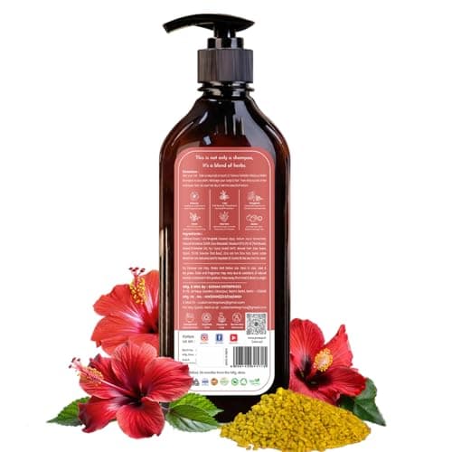 Pureus Herbals Shreekesha Hibiscus Methi Herbal Shampoo Sulphate & Paraben Free for Hair Growth, Conditioning Strong Roots & Increased Volume – With Aloe Vera, Flaxseed & Tulsi – 350 ml 2