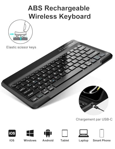 Keyboard Case for 2025 Lenovo Idea Tab Plus 12.1 Inch/Tab K12, Magnetic Detachable Wireless Keyboard & Premium PU Case with Pencil Holder for 12.1” Lenovo Idea Tab Plus/Tab K12 (TB361FU/TB361ZU) 5