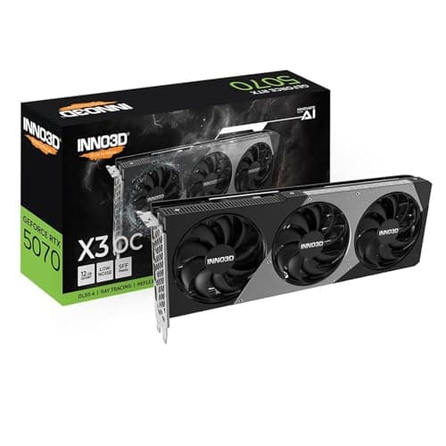INNO3D NVIDIA GeForce RTX 5070 X3 OC 12GB GDDR7 192-bit PCI Express Gen 5 Gaming Graphics Card -N50703-12D7X-195064L