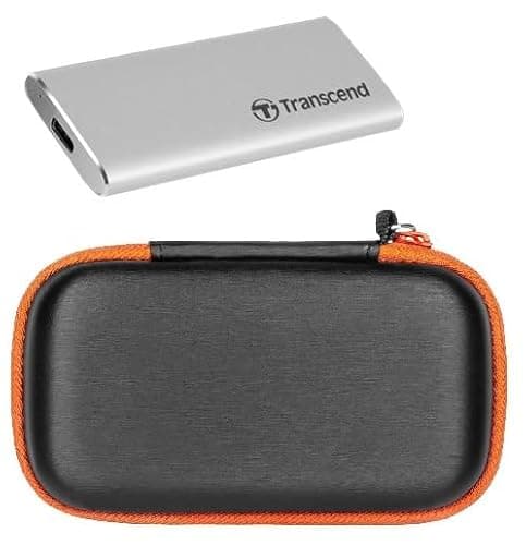 VERTUS® SSD Case Cover for Transcend 240C Portable SSD, Travel Case Protective Cover Storage Bag for Transcend SSD (Black)