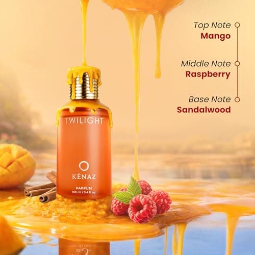 KENAZ Twilight Unisex Perfume 100ml | Dubai Crafted | Mango, Nectarine & Blood Orange Notes | Parfum for Men and Women | 20% Fragrance Oil | Long Lasting Luxury Perfume | 3
