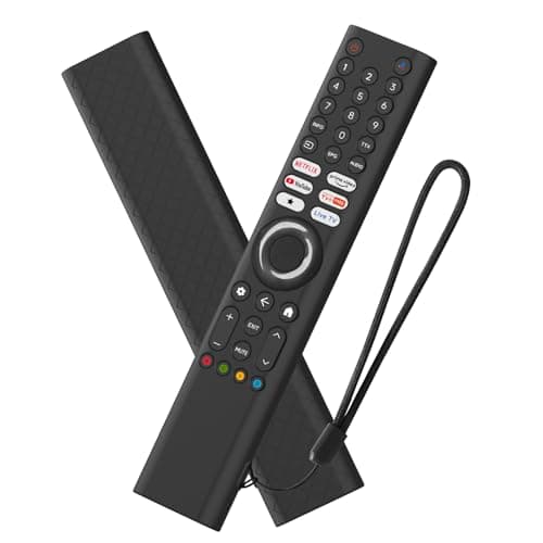 Cotbolt Silicone Remote Cover for Xiaomi Mi TV 2025 Model Remote, Black, Diamond Textured, Precision Button Holes (Black, XIAOMI TV 2025)