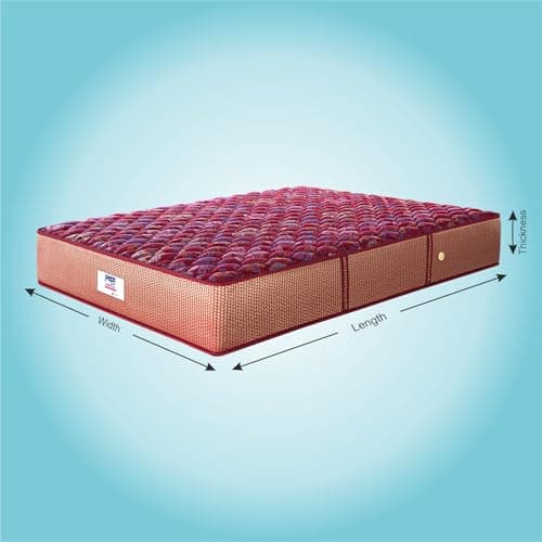 peps Springkoil Cozy 6 Inch Orthopedic Bonnell Spring Mattress | Medium Firm Back Support Bed | Double Size (72X48 Inch) | Maroon | 7 Year Warranty 2