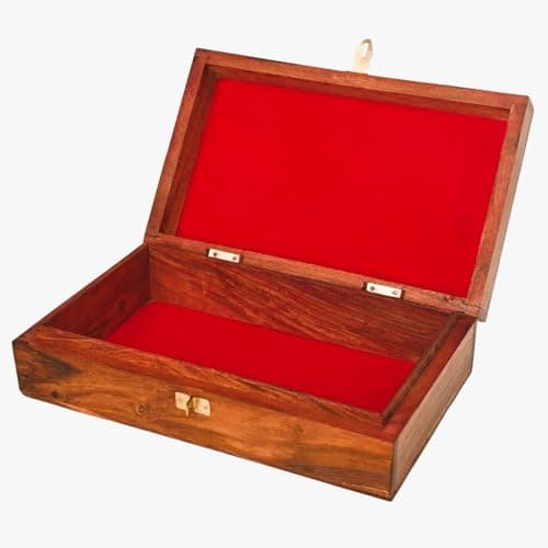 RGrandsons Handmade Wooden Jewellery Box for Women Jewel Organizer Hand Carved with Intricate Carvings Gift Items - Om Design (Size: 6.0x4.0_) ॐ() 4