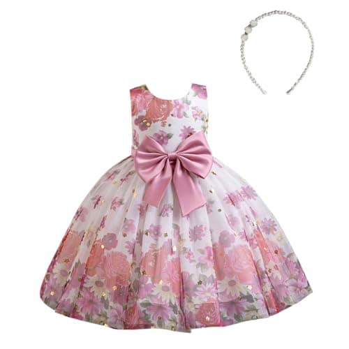 Hopscotch Girls Knee Length Party Dresses In Pink Color For Ages (2-3 Years)