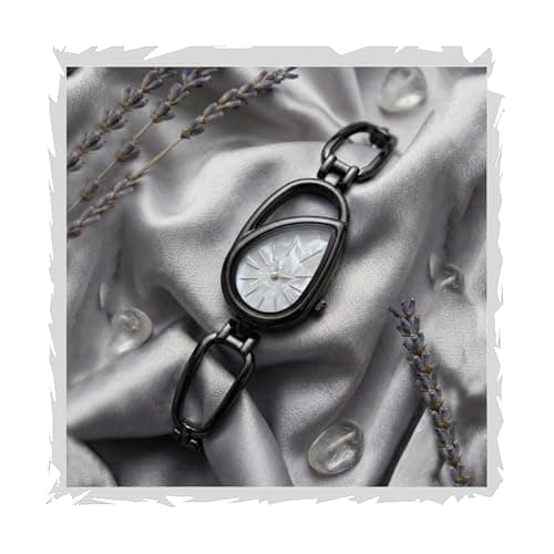 styledose Luxury Teardrop-Shaped Women’s Dress Watch Analog Watch for Women –Wrist Watches for Women's & Girls&Ladies (Black-White)