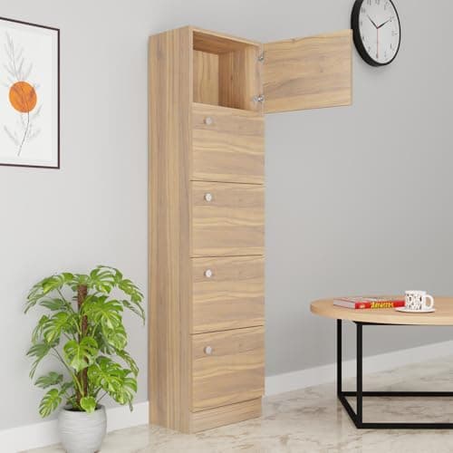 VIKI | Classic | Bookrack/Bookshelves, Studyroom, Home Office, Open Bookcase, 150cms(H)*40cms(W)*30cms(D), Brussel Walnut Color