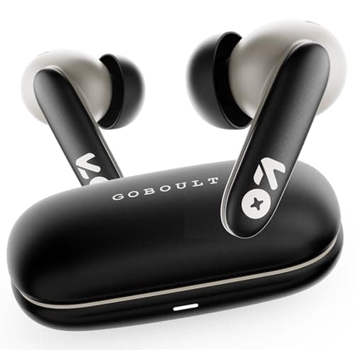 GOBOULT Y1 v2.0 Ear Buds Wireless with 60H Playtime, Zen Quad Mic ENC, 45ms Low Latency, Touch Control, Dual Device Pairing, Bluetooth 6.0, 13mm Bass Driver Earbud TWS Wireless Earphone (Black Onyx)