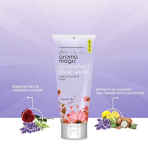 Aroma Magic Lavender Face Wash – Hydrating & Nourishing Cleanser with Rose Oil & Orange Extract for Dry & Sensitive Skin – 100ml 4