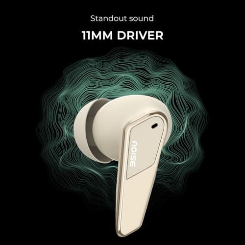 Noise Buds N1 Pro Truly Wireless Earbuds with Metallic Finish, ANC(Upto 30Db), 60H of Playtime, Dual Pairing, Instacharge(10 Min=200 Min), BT V5.3(Chrome Beige) 5