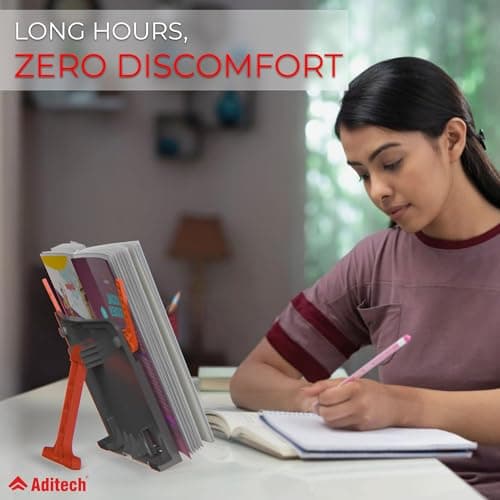 EasyRead V2 Adjustable Hands-Free Book Reading Stand | A4 Size with extendable Flaps and Multiple Viewing Angles-Grey 2