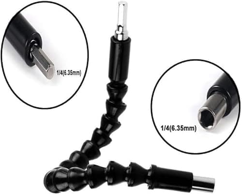 Inditrust Screwdriver flexible shaft bit set extension size-1/4inch Screwdriver Bit Set of (21pcs) 4