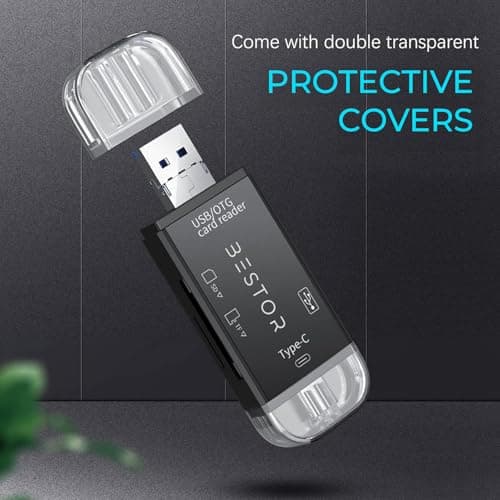 BESTOR Portable 3-in-1 Memory Card Reader OTG USB Type-C Micro USB SD Card Adapter Supports TF SD SDXC SDHC RS-MMC MMC Micro SDXC Cards for Phones Laptops Tablets (BST_3IN1_OTG) 2