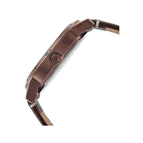 TIMEX Analog Watch for Man with Silver Round Dial & Brown Leather Strap Band Water Resistant Men's Wrist Watches - TW000U916 3