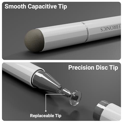 Zebronics 3-in-1 Lightweight Stylus for Touch Screen, Replaceable Disc Tip for Precision, Black Gel Pen for Notes Taking, Magnetic Body, for iPad, iPhone, Android Tablets & Phones (Stylus Lite) 4