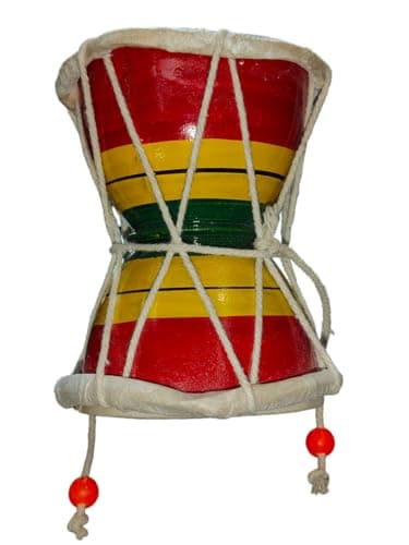 Indian Musical Instruments Damaru Meditation Kirtan Shiv Damroo Percussion (2.5") 3