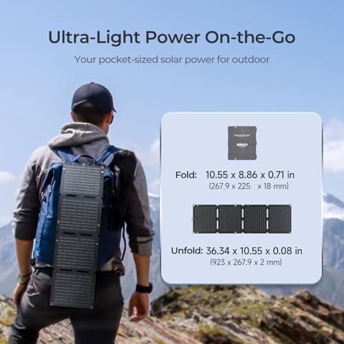 Renogy Solar Panels, 30W Portable Foldable Solar Panel Charger, Fast Charging for iPhone, iPad, Tablets, Laptop, Power Bank, with USB C/USB A/DC Ports, IP67 for Camping, Hiking, Backpacking, Outdoor 2