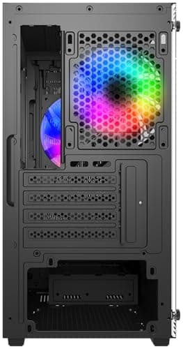 Circle Miniator M1 Mid- Tower Computer Case | Gaming Cabinet - Black| Support M-ATX, ITX | Pre- Installed 2 x 120mm Front and 1 x 120mm Rear ARGB Mirror Fans 4