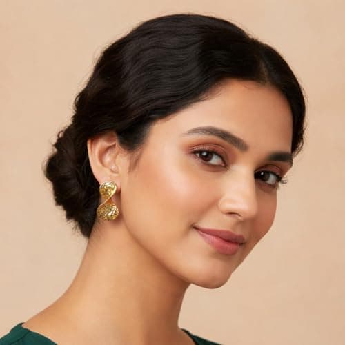 IRA by HOUSE OF EVOLVE | Anti Tarnish | Aurora twisted Hammered Drop Earrings set for Women & Girls | Premium Stainless Steel Waterproof | Hypoallergenic Minimal Jewelry | Daily or Everyday Use Jewelr 5