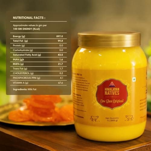 Himalayan Natives Original Cow Ghee 1L | 100% Natural & Preservative-Free | 100% Pure Desi Ghee | Strengthens Muscles 2