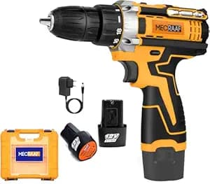 12V Cordless Screwdriver and Drill Machine - Compact, Lightweight, Powerful - 1350 RPM | Reversible switch Multi-Torque Clutch, 10mm Keyless Chuck - 2 x1.5Ah Battery | 6 months motor warranty