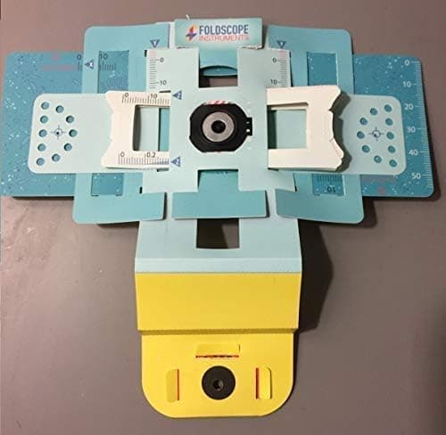 Fundoo Labs Foldscope Basic Kit Foldable DIY Paper Microscope.,Blue