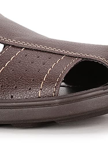 Bata Classic Sandal Men's Dark Brown Sandals - 9 UK (8614041) 5