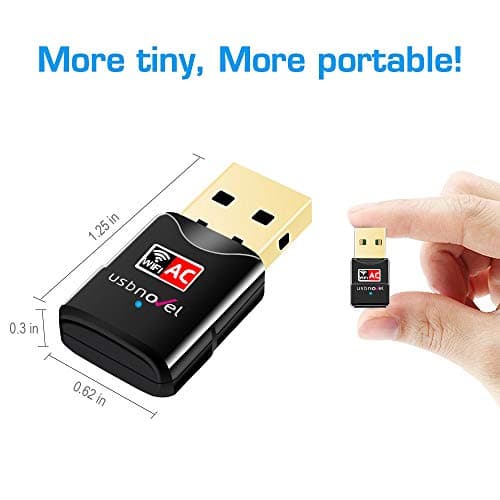 USB WiFi Adapter AC600Mbps USBNOVEL Dual Band 2.4G / 5G Wireless WiFi Dongle Network Card for for Laptop Desktop Win10/8/8.1/7/Vista/XP/2000, Mac OS X 10.6-10.13 3