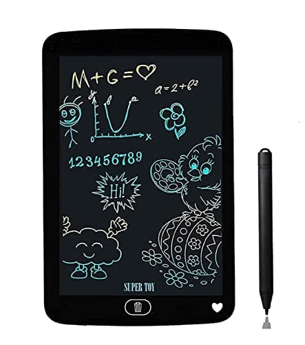SUPER TOY 8.5" LCD Writing Tablet for Kids Re-Writable LCD Writing Pad with Screen 21.5cm (8.5-inch) for Drawing, Playing, Handwriting Gifts for Kids & Adults, Multicolor