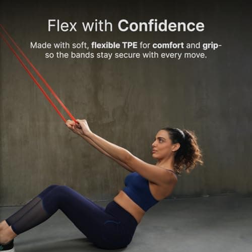Cult Red Resistance Band (7–15 kg) Stretching, Pull-Ups, Strength Training, Yoga, Pilates & Home Workout Band for Men & Women 5