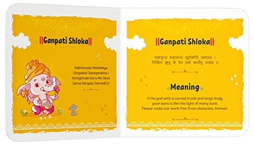 Shlokas and Mantras for Kids – Illustrated Padded Board Book: Simple Sanskrit Shlokas with English & Hindi Translations | First Spiritual Book to Teach Indian Culture, Values & Devotional Practices |  3