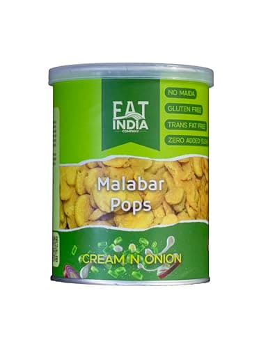 Eat India Malabar Pops Cream N Onion Flavour, Gluten Free, Zero Added Sugar, Trans Fat Free Snacks