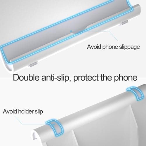 Wireless Gold Adjustable Phone Stand Compatible with Tablets, Kindle E-Readers & Phone Multi Angle Desktop Holder (White) 4