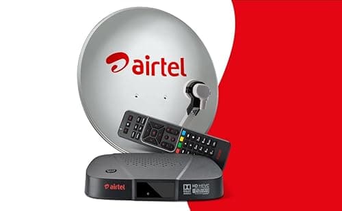 Airtel Digital TV Dth Hd Set Top Box | CashBack Pack Full 3600 Recharge I Free Standard Installation