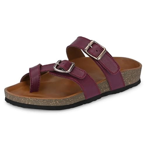 Centrino Women’s Berkin-Style Slip-On Sandals | Open Toe Design | Soft PU Footbed | Lightweight & Comfortable | Arch Support | On-Grip Sole | Casual Outdoor Wear (7693)