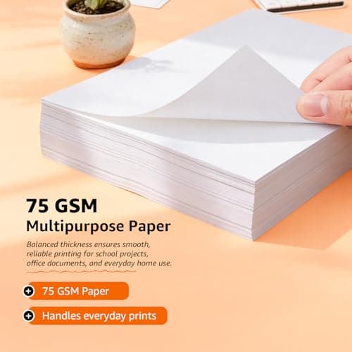 Amazon Basics A4 Copier Paper | Multipurpose Paper | 75 GSM | 500 Sheets | Compatible with Inkjet & Laser Printers 2