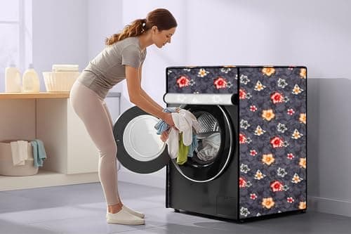 Stylista Washing Machine Cover Compatible for LG 7 Kg Fully-Automatic Front Loading FH0G7QDNL02 Grey 3