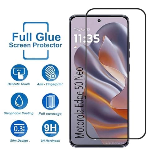 JGD PRODUCTS for Moto Edge 50 Neo 5G Tempered glass with Full Edge Protection and Easy Installation Kit 2