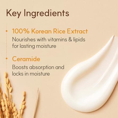The Face Shop Rice & Ceramide Moisturizing Cream with Rice Extracts for Skin Brightening | Ceramide Moisturizer For Skin Barrier Repair | Paraben & Paraffins Free, Korean skin care products, 50ml 4