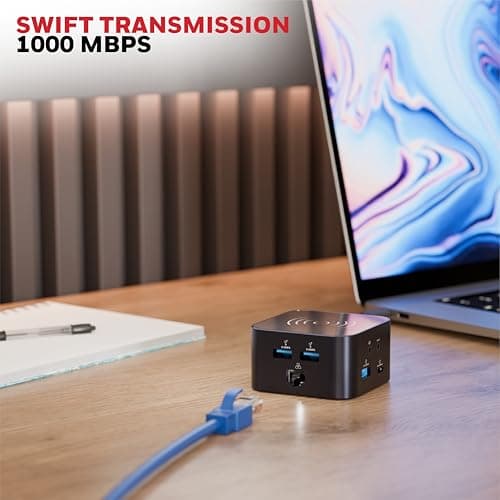 Honeywell New Launch 12-in-1 Type C Dock with 4K HDMI, MagSafe Wireless 15W, 4xUSB Ports PD 100W, Mic, Ethernet & Audio Port, SD & MicroSD Slot, All Type C Devices, Windows/MacBook 4