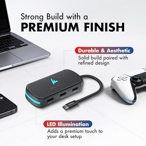 Type C 5 in 1 Wozoyo Docking Station with USB 5Gbps (3.2 Gen 1), 2XUSB 2.0, 4K@60Hz HDMI, and PD 100W – Compact USB-C Hub, Portable Design, Universal Compatibility with macOS, Windows, Android, & iOS 5