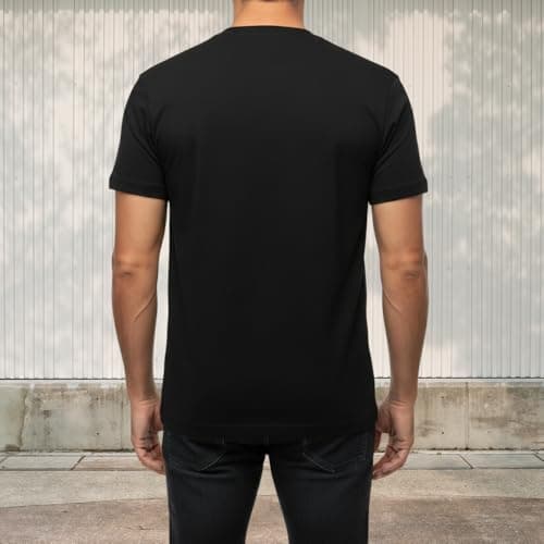 JJANBLISS Kathakali × Theyyam Half Face Handmade Bleach Art T-Shirt for Men | Kerala Folk Art Inspired | Black Cotton Round Neck Tee | Oversized Fit (in, Alpha, 2XL, Regular, Black) 4