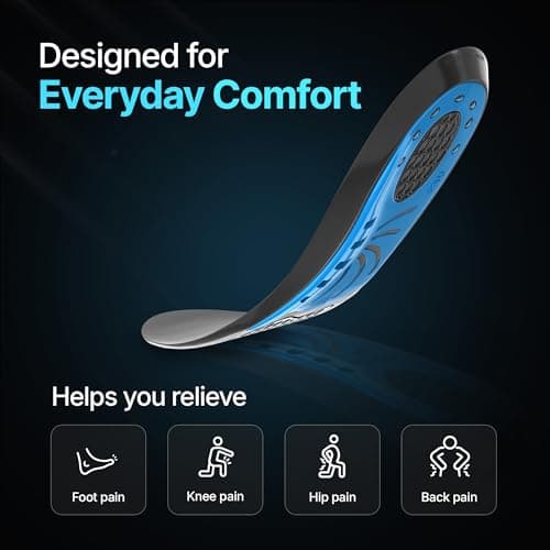 Frido Dual Gel Heavy Duty Trimmable Insoles | For Loose Shoes or Replacing Existing Insoles | Thick Shoe Inserts | Extra Comfort and Support | Proudly Made in India | (Size 8-13 UK) - Pack of 1 Pair 4