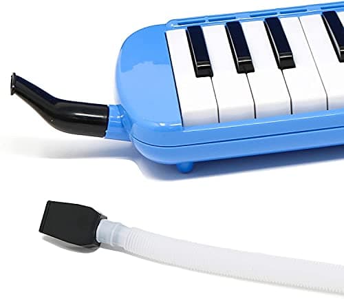 Technobuyers 37 Keys Melodica for Beginner,Tubes Mouthpiece Air Piano Keyboard Musical Instrument with Carrying Bag Light Blue) 6