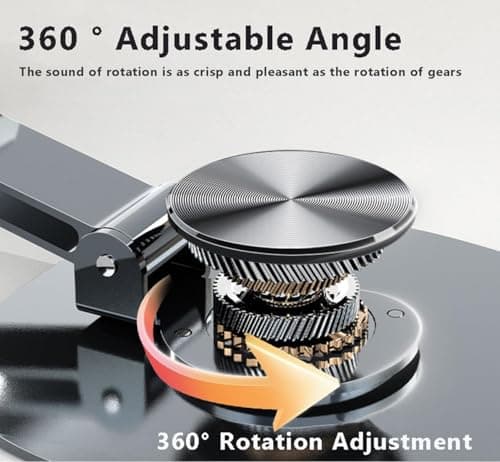 coku Mobile Phone Stand 360° Rotation Height and Angle Adjustable Cell Phone Stand for Desk Office Foldable Desktop Phone Holder for Smartphone 4-10'' Tablet Holder (Gray) 3