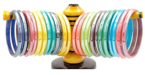 AABHAYA ARTS Glossy Indian Glass Bangles for Women 12 Multi Colours Pairs, (Pack Of 24 Bangles) (2-10 Extra Large) 2