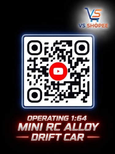 VS Shopee Mini R/C Alloy Drift Car 1:64 Scale – 2.4GHz 4WD RC Racing Desk Toy with LED Lights & Cruise Control Feature (Kids & Collectors Edition) (Porsche 911 GT3 (992 Generation).) 3